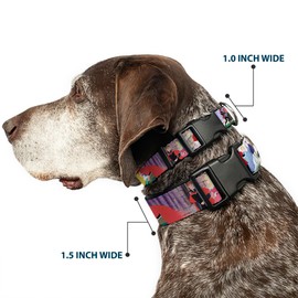 Buckle-Down Sleeping Beauty & Prince Scenes Plastic Clip Collar, Small/9-15
