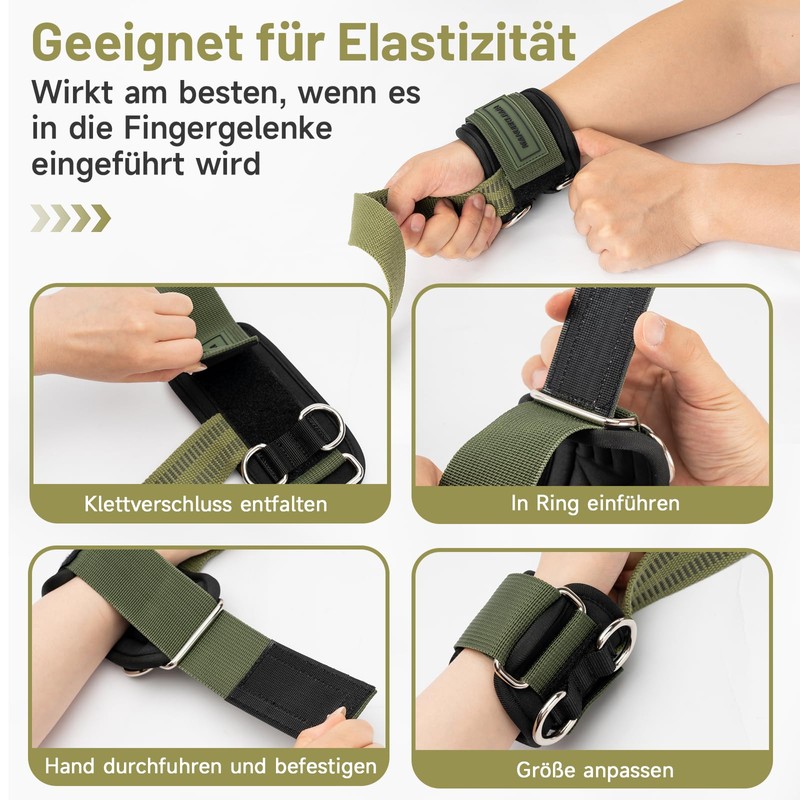 MANUEKLEAR Non-Slip Lifting Straps Strength Training with D-Rings Adjustable Lifting