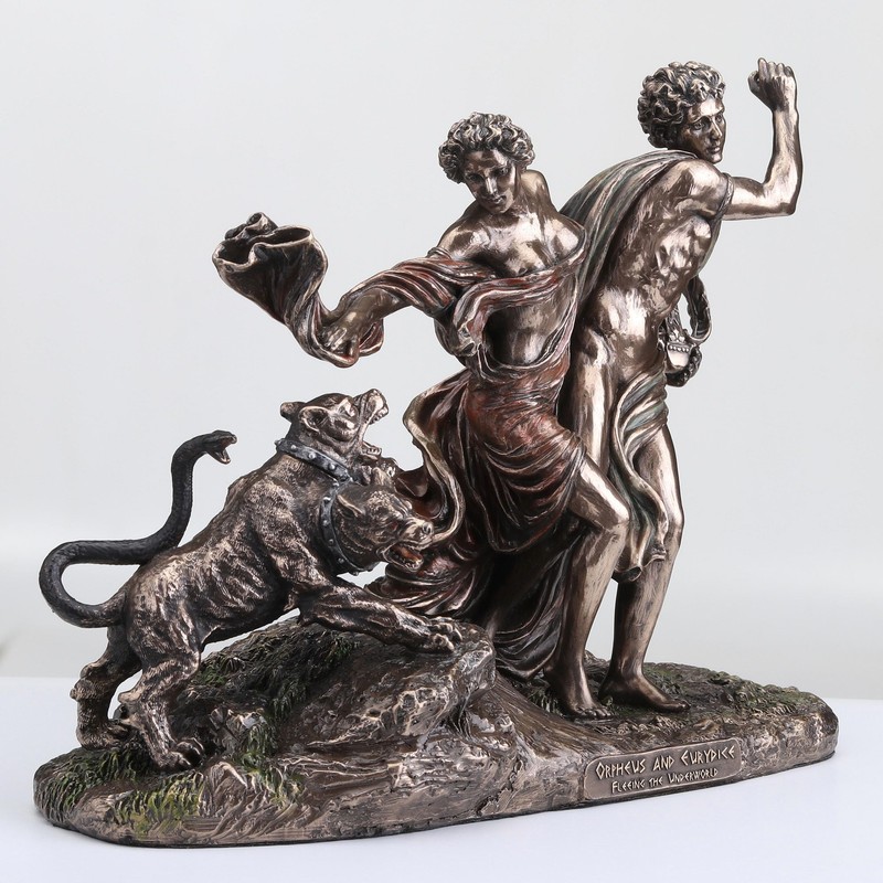 Veronese Design 7 1/4 Inch Orpheus and Eurydice Fleeing The