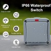 yivom Outdoor Light Switch, Waterproof Switch with Dust Independent Switch