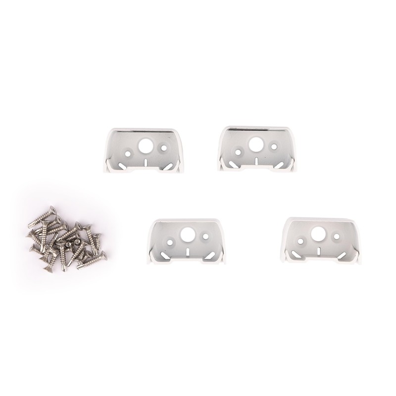 Deckorators Textured White Aluminum Rail Line Bracket Kit (4-Pack)