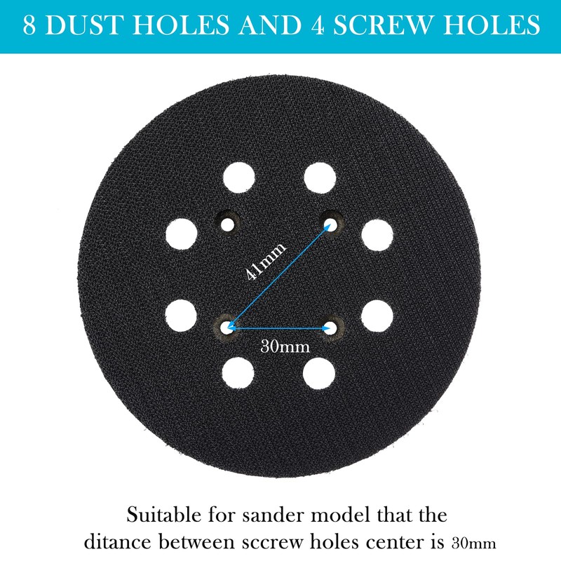 Pack of 2 4.7 Inch 8 Hole Hook and Loop