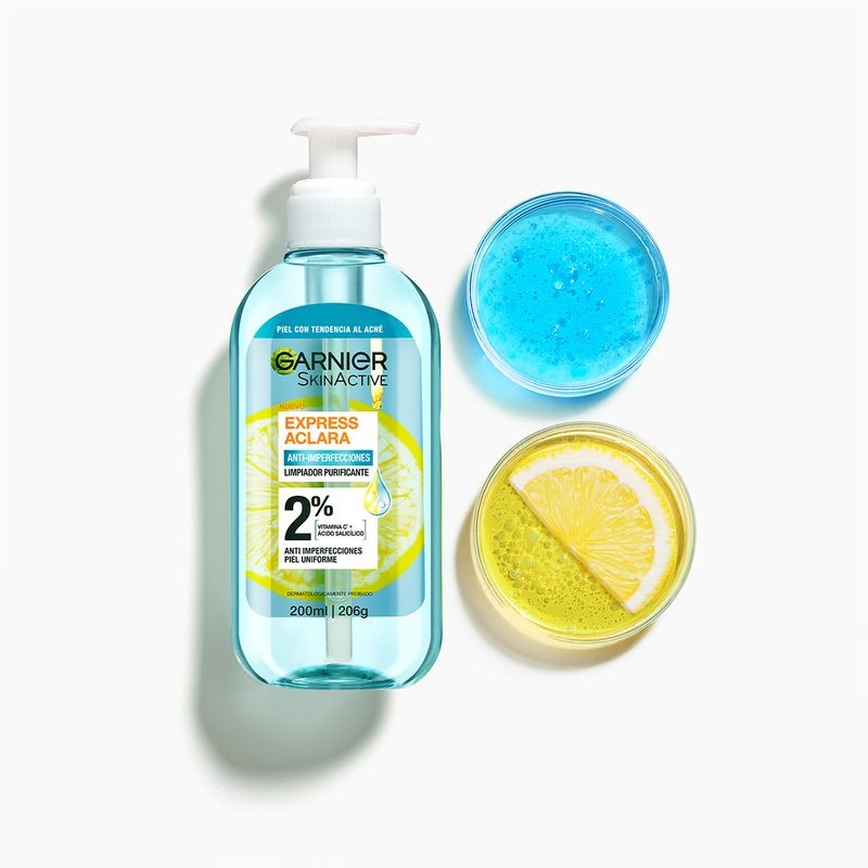 Limpiador Facial Garnier Express Aclara Anti Acné 200ml