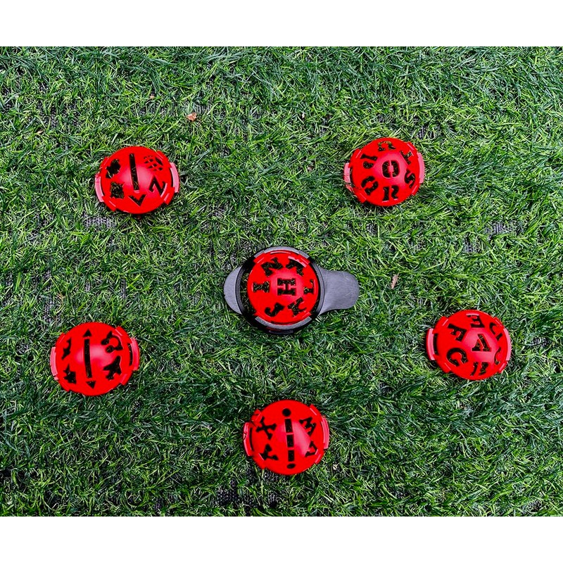 Red Color 6 in 1 Golf Ball Liner Line Marker