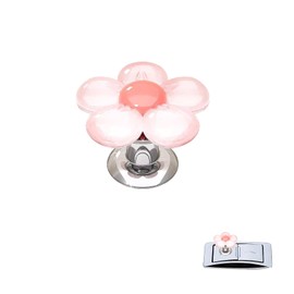 ZGGAZCA Push to Start Button Cover Pink Engine Starter Stop Flower Design Car Decor Resin Car Accessories for Women Cute Pink Start Cover for Vehicle Interior Styling and Dashboard Embellishment