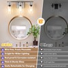 Battery Operated Wall Sconce, 3-Light Dimmable Rechargeable Vanity Light Fixture