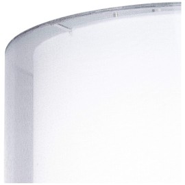 Silver and White Double Sheer Large Drum Lamp Shade 16" Top x 16" Bottom x 11" High (Spider) Replacement with Harp and Finial - Springcrest