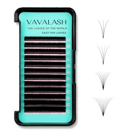 VAVALASH Eyelash Extension Supplies CC Curl 0.05 Rapid Volume Lash Extensions Easy Fan 3D 4D 5D 6D 7D 10D Automatic Blooming Flower Lashes Self Fanning Lashes Russian Volume Individual Lashes CC-0.05,19mm