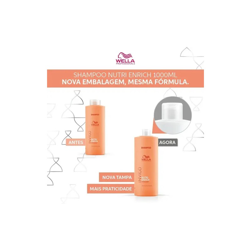 Wella Nutri Enrich Shampoo 1lcondicionador 1lmáscara 500ml