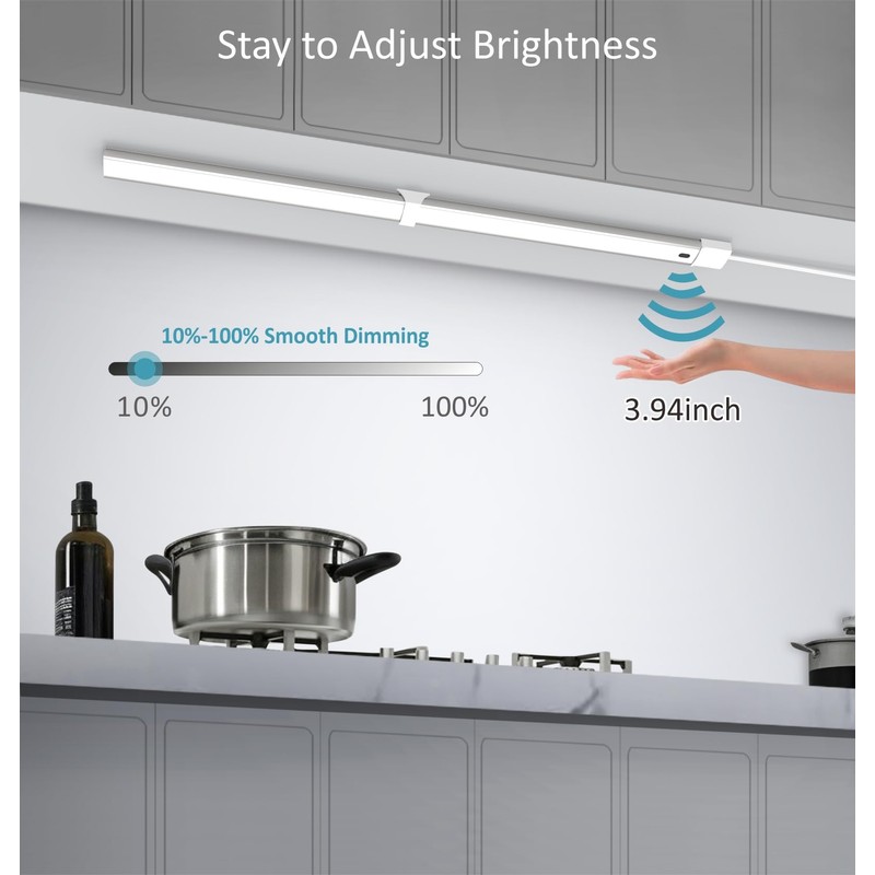 Leetdud Under Cabinet Lighting Plug in with Hand Wave Sensor