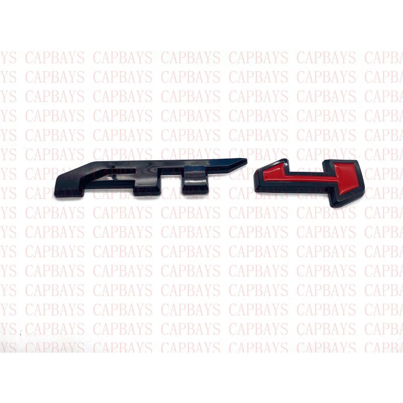 overlay 3PCS Gloss Black Red AT4 Sierra Fit 2019-2025 GMC