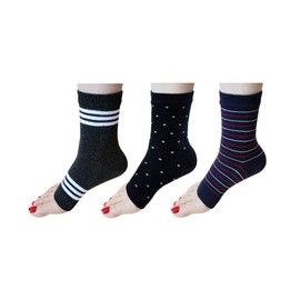 Toeless Pedicure Socks, 3 Pairs