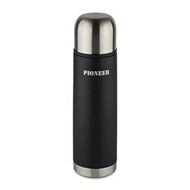 Pioneer Flasks Stainless Steel Metal Vacuum Flask, Black, SVB500, 500 ml, 0.5 L