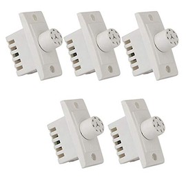 HI PLASST PINS N PLUGS Hi-Plasst (5Pcs) Switch Type Regulator, 7-Step, Non-Modular Step Type Fan Regulator For Home & Offices (White) (L*B = 5.5 * 2.4Cm)-Pack Of 5