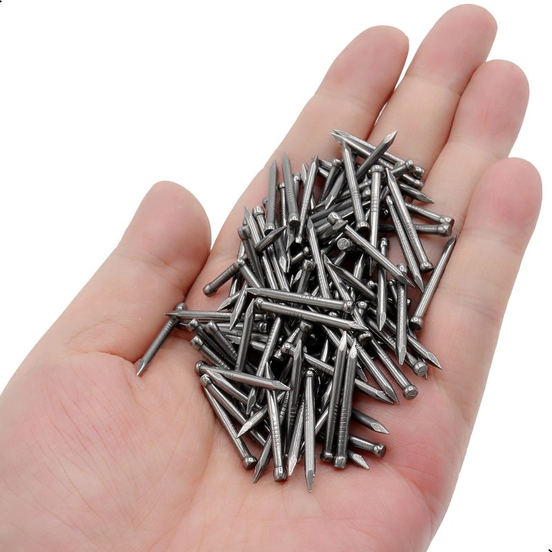 100pcs Finishing Nails Hand-Drive Hardware Carbon Steel Nail 25mm 1-inches