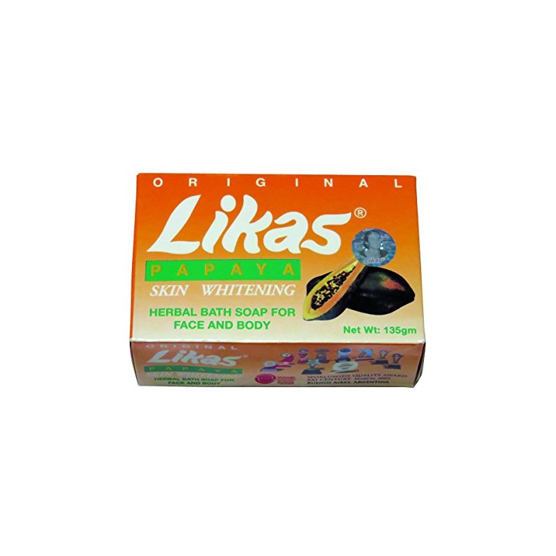 Likas PAYA SKIN WHITENING HERBAL SOAP 135g x 3pcs Licus