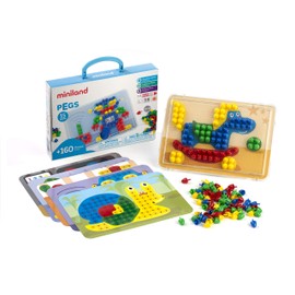 Miniland 31805 Suitcase Pegs 160, Multi-Color