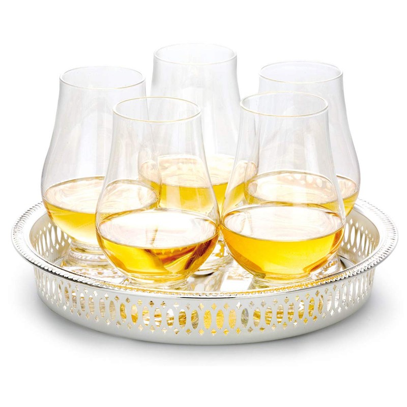 SILBERKANNE Gallery Tray with Pattern Round Diameter 34 cm Premium