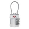 Flexible Wire Rope 3-Dial Combination Lock Silver 2ea