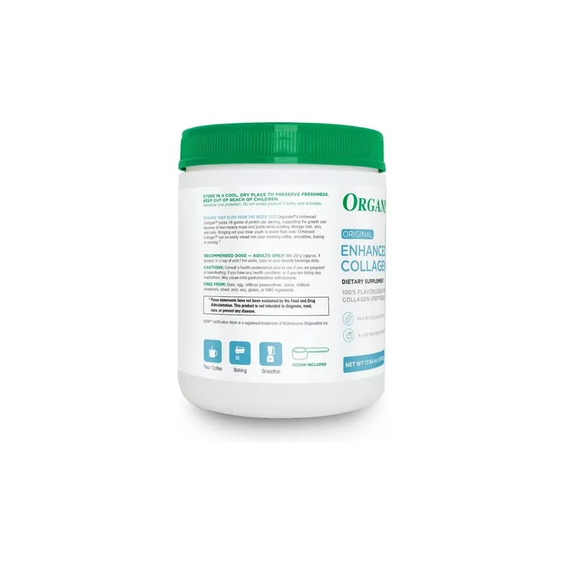 Organika Colágeno Hidrolizado En Polvo 500g Sin Sabor