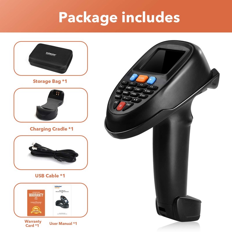 Trohestar N6 Wireless Barcode Scanner Inventory Scanner CCD Handheld Barcode