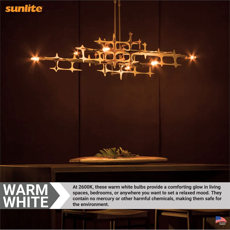 Sunlite 41717 Incandescent T4 Tubular Light Bulb, 15 Watts, 75