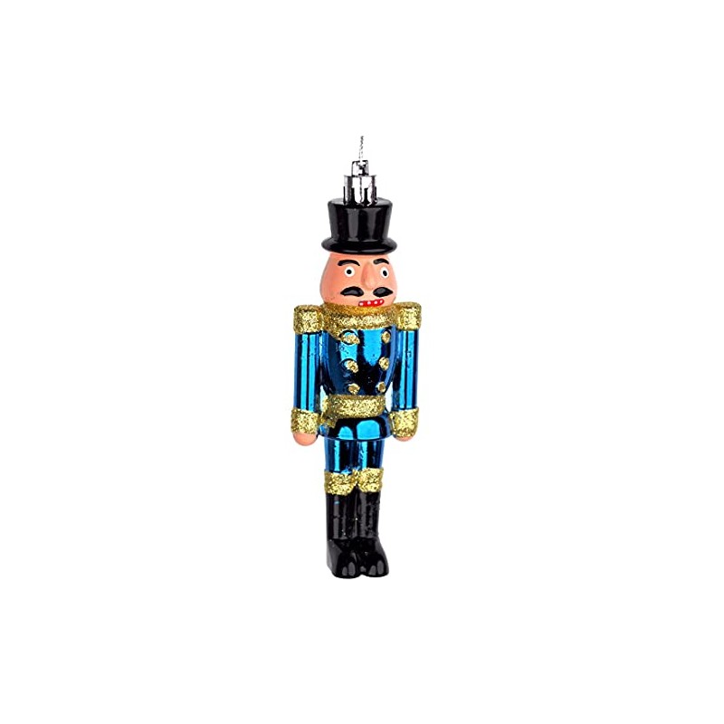 BWG 6 X Navy Blue Nutcracker Soldier 13cm Christmas Tree