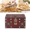 Treasure Chest Storage Box with Combination Lock Handcraft Exquisite Wood