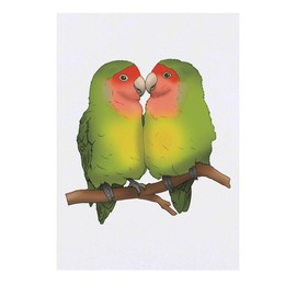 'Lovebirds Cuddling' Temporary Tattoo - Water Resistant, Skin-Safe, Non-Toxic Transfer (TO00085059)