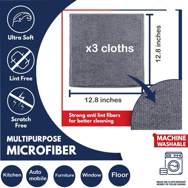 Spray Mop for Floor Cleaning, 600 ml Refillable Bottle, 3