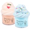 Basywiim 2-Piece Fluffy Slime Kit-Cloud Slime Set, Soft and Stretchy,