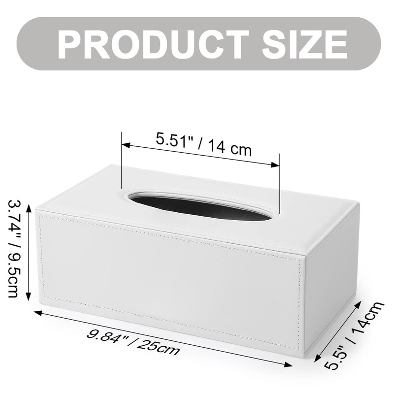 KINGFOM™ Rectangular PU Leather Facial Tissue Box Tissue Holder for