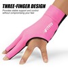 FITFIV Billiards Glove Professional 3-Finger Pool Glove for Left Hand,
