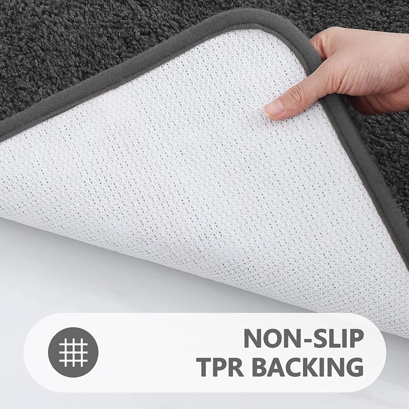 smiry Microfiber Bath Mat 50 x 75 cm, Non-Slip Super