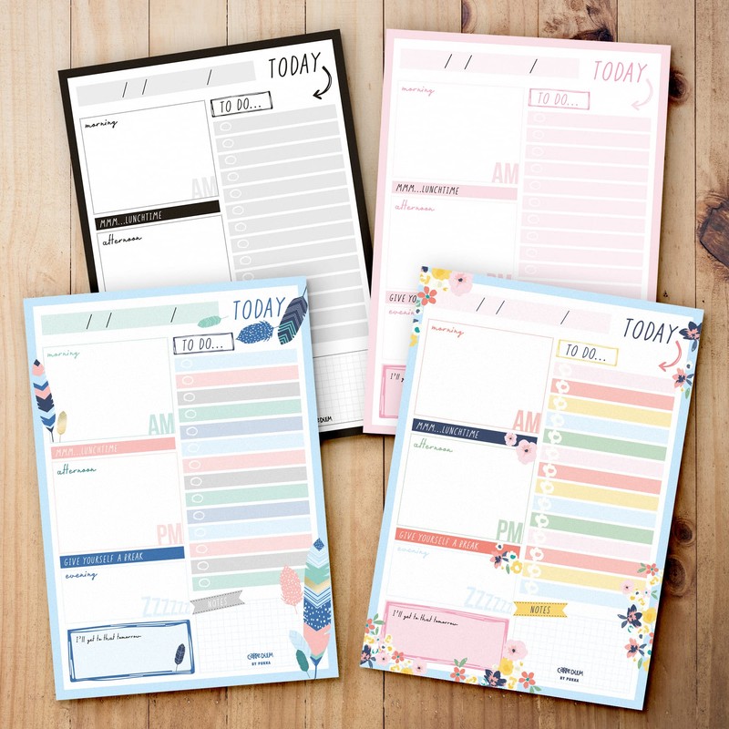 Pukka Pad, Carpe Diem Daily Desk Planner Pad with 60