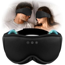 MUSICOZY Sleep Mask Headphones | 100% Blackout 3D Organic Bamboo Cotton Eye Mask for Travel & Restful Sleep,Shift Work | Bluetooth 5.4 Sleep Headphones Cool Gadgets Gift for Side/Hot/Light Sleepers