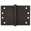 4 in. x 6 in. Square Standard Corner Hinge in Rubbed Bronze - Pair