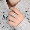Boho-Magic Spinner Ring for Women 925 Sterling Silver with Brass