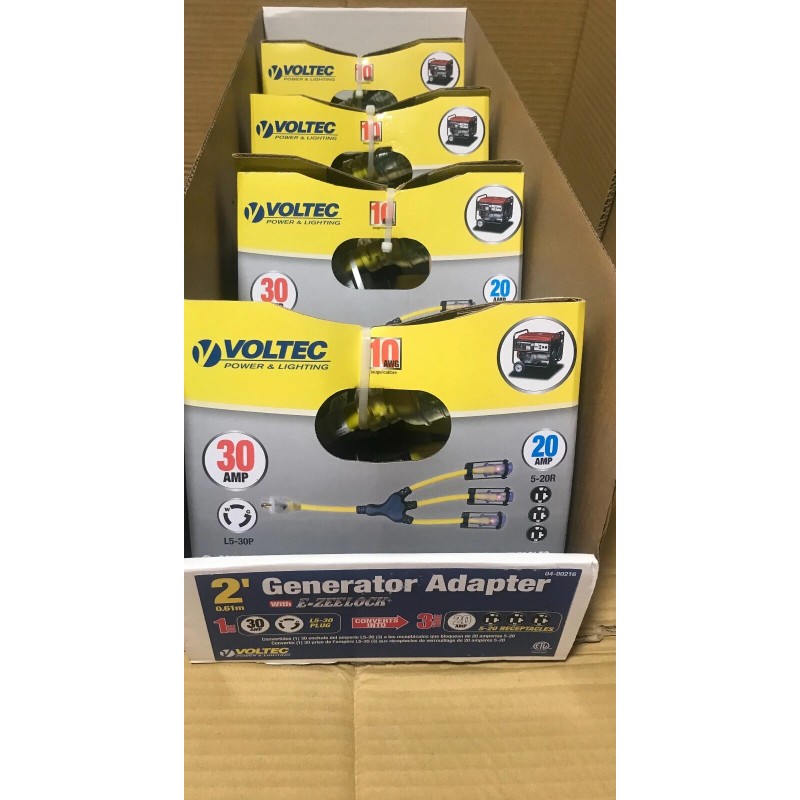 Voltec 30 AMP Generator W Adapter With E-ZEE Lock 04-00216