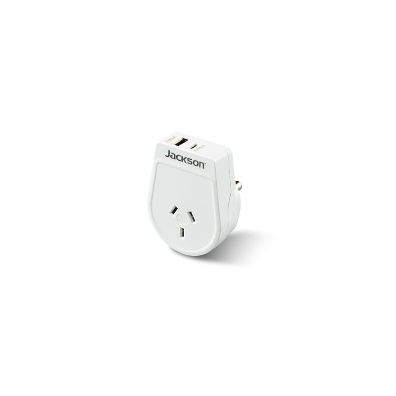 Jackson AUS - South Africa USB-A & USB-C Travel Adapter,