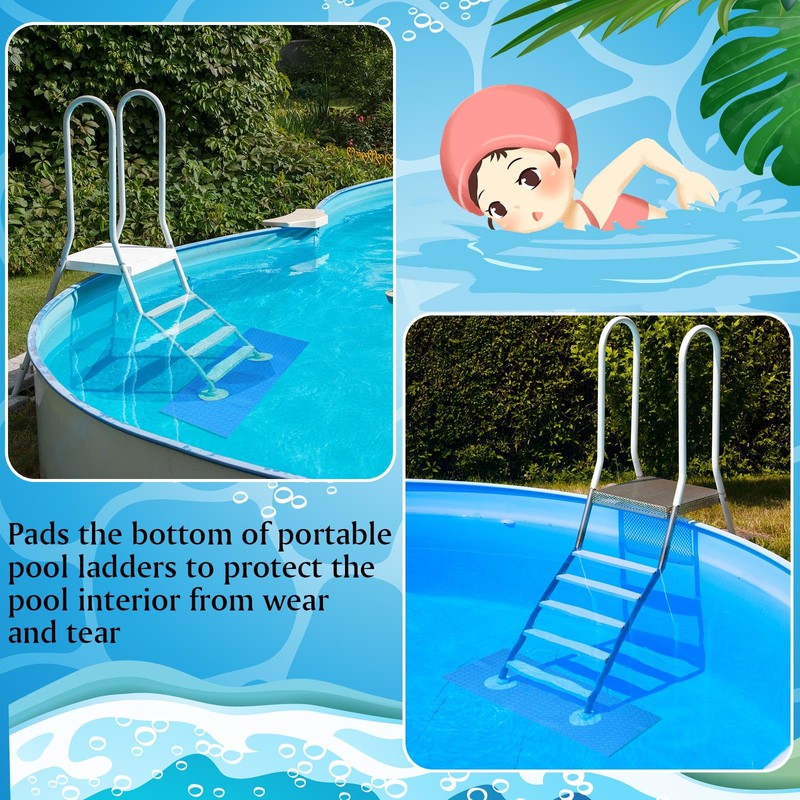 Drydiet Above Ground Pool Ladder Mat, Swimming Protective Nonslip Step