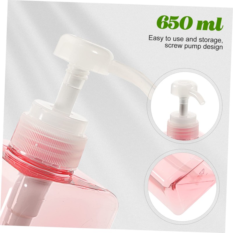 ABOOFAN Square Liquid Pump Dispenser Bottle for Shampoo Body Wash