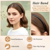 HJZHII 10 Pcs Plastic Headband, Black Non-Slip Headbands for Women