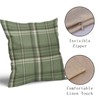 Sage Green Spring Plaid Pillow Covers 16x16 Set of 2