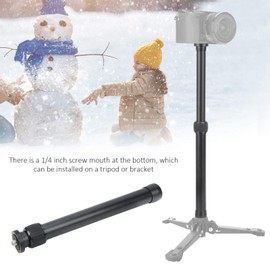 PUSOKEI Tripod Extension Tube, 2 Sections Extension Tube Extension Rod with 2 Sections with 1/4 Inch 3/8 Inch Screw, Adjustable 25-41 cm/9.8-16.1 Inches