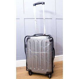 Clear PVC Protective Luggage Cover - Protect Your Suitcase from scrapes and bashes When Travelling (for suitcases up to 24 Inches)
