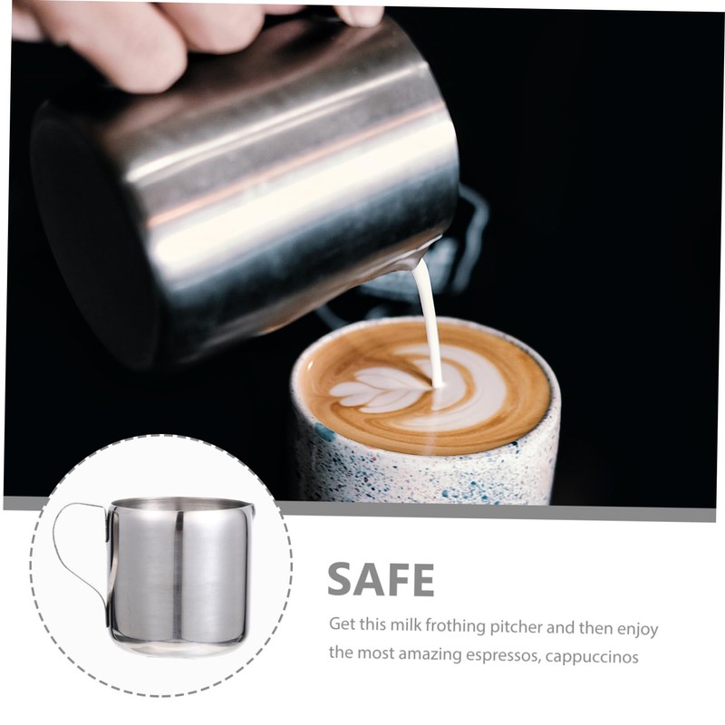 Gatuida Stainless Steel Milk Frothing Pitcher Professional Steaming Pitcher for