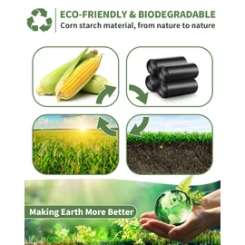 100 Portable Toilet Bags Thick Biodegradable Camping Toilet Bags for Portable Potty, 8 Gal Compost Toilet Waste Bag for 5 Gallon Bucket Toilet Seat Adults Outdoor, 1.1 Mil