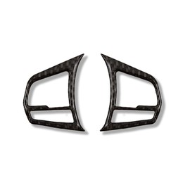 BLAKAYA Compatible with Carbon Fiber Center Control Steering Wheel Logo Button Interior Decoration Sticker for Toyota Supra GR A90 A91 MK5 2019 2020 2021 2022 (2PCS Black)