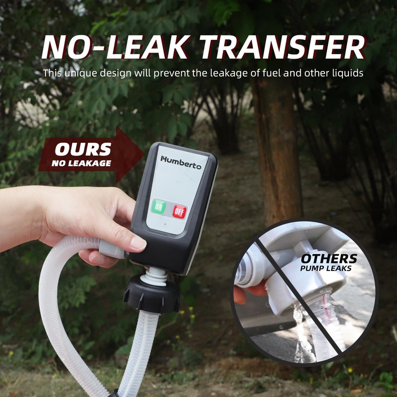 Humberto Fuel Transfer Pump, Auto-Stop Gas Transfer Pump, 3.2GPM, AA